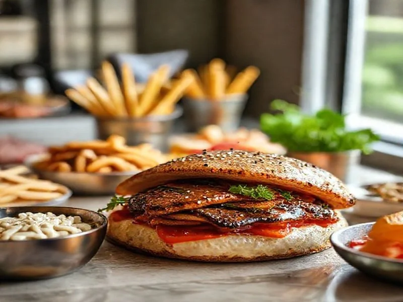 Close-up photograph of aged, rustic wooden barrels overflowing with freshly picked, vibrant purple grapes, bathed in natural sunlight with a vintage film grain.
